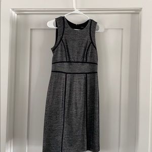Ann Taylor Black and White Silvery Sheath Dress
